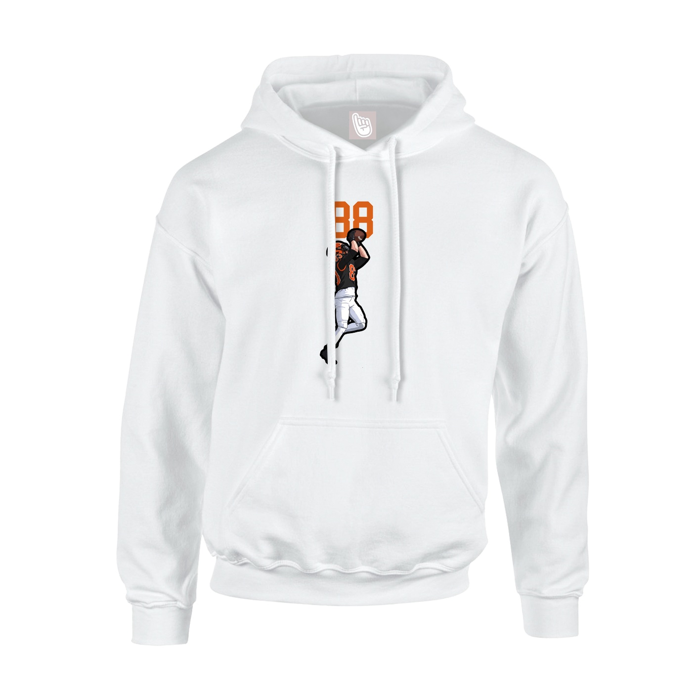 Hoodie — Number Top in White