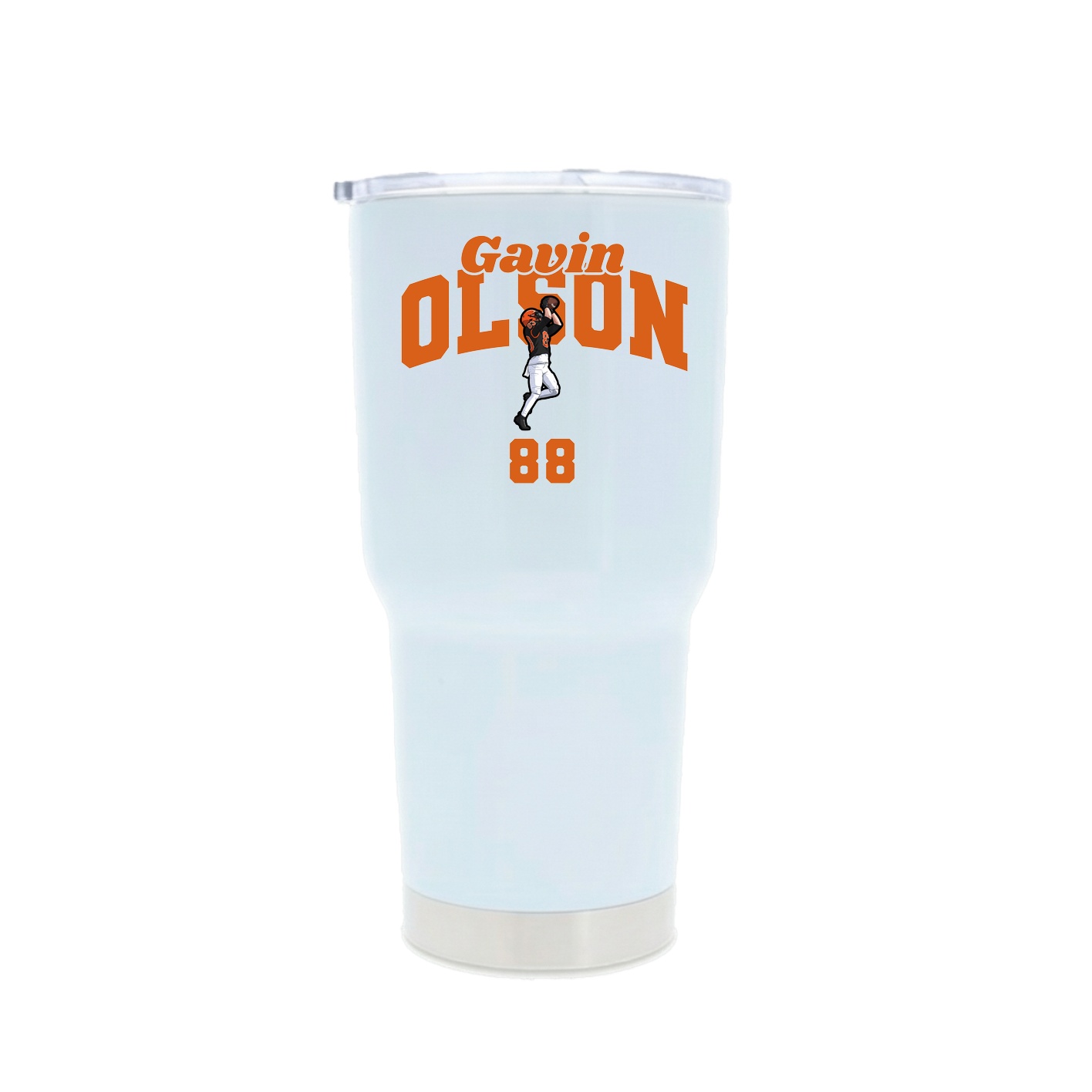 30oz Stainless Steel Tumbler — Signature Arch in White