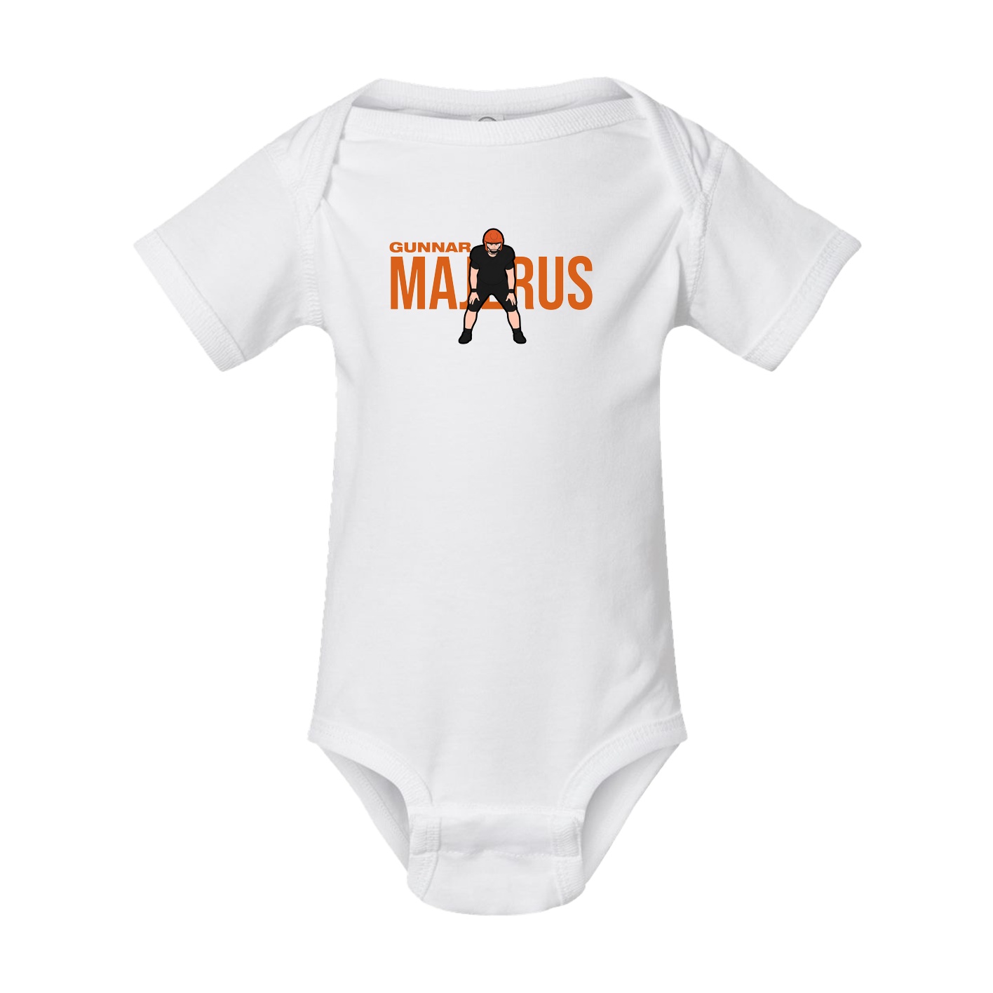 Baby Onesie — Player Name in White