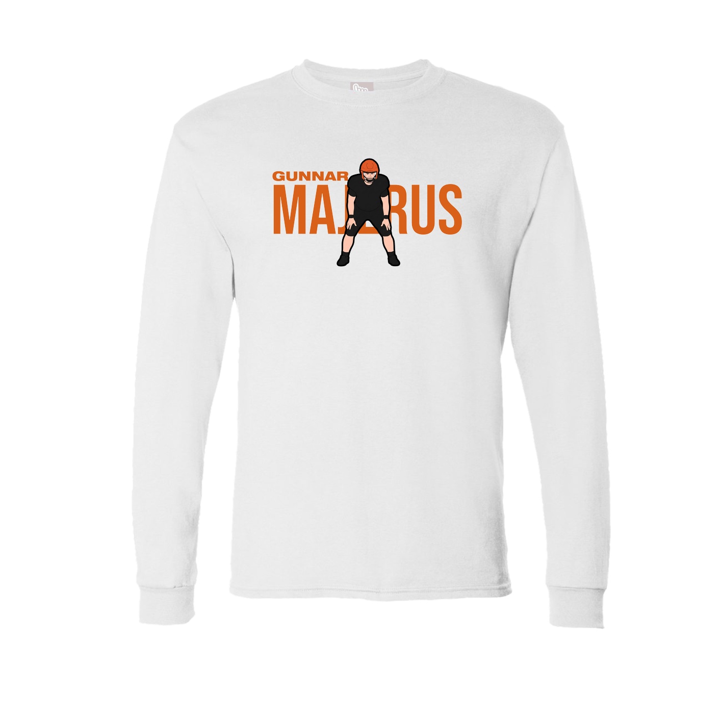 Long Sleeve Tee — Player Name in White