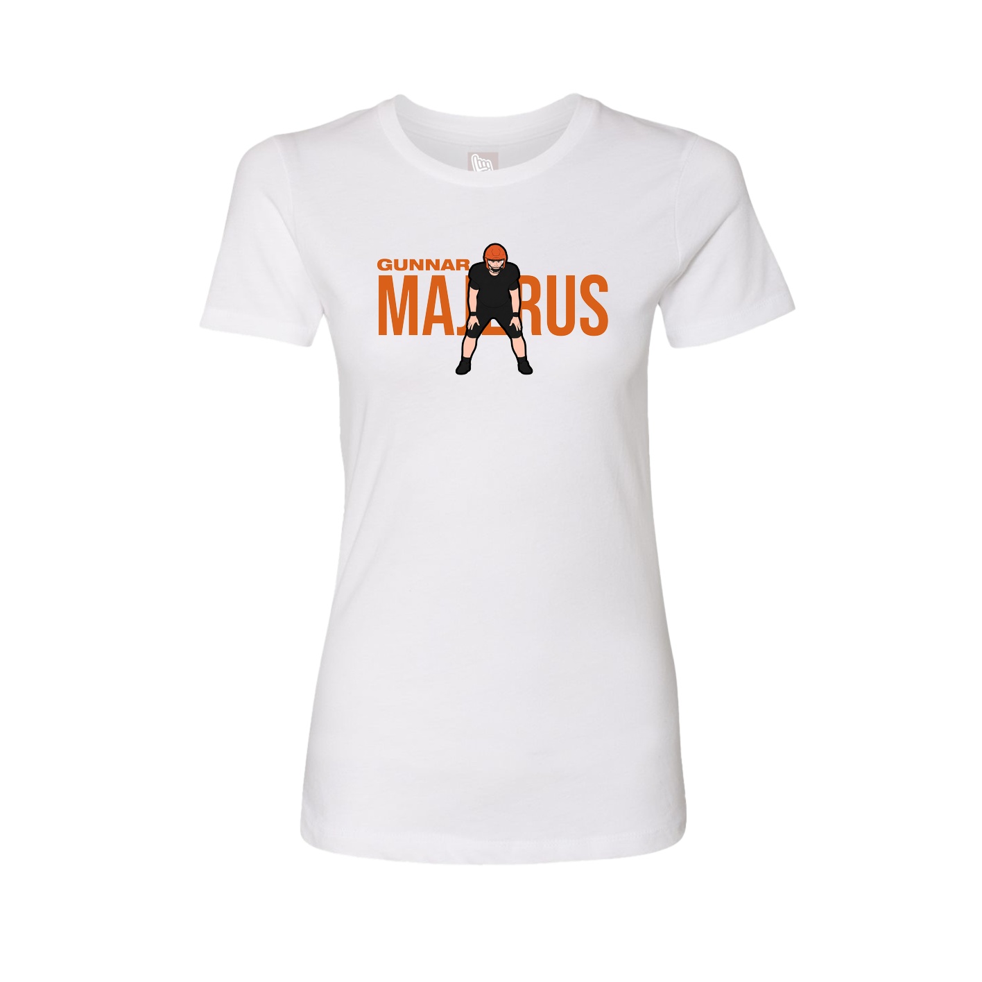 Fitted Women's Tee — Player Name in White