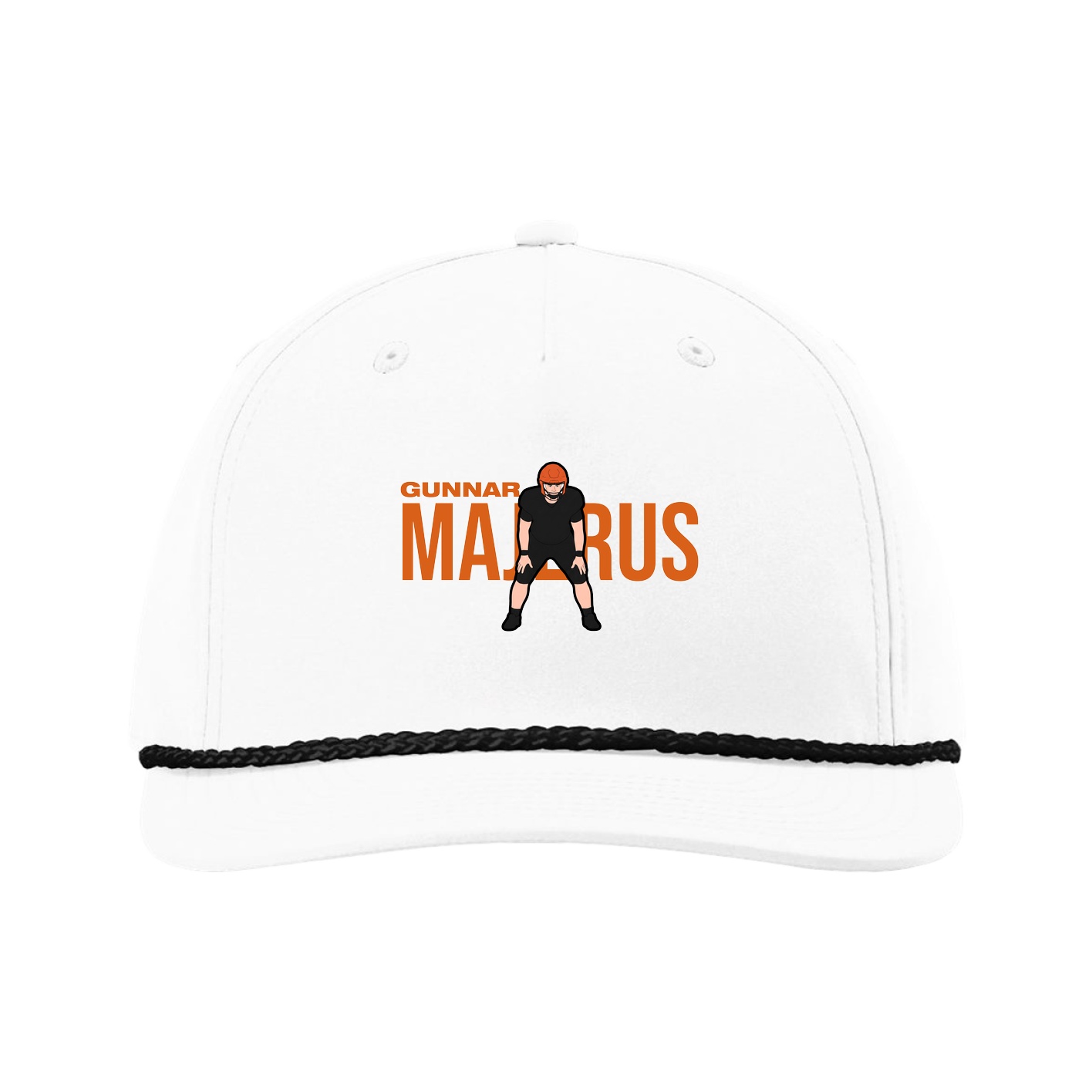 Five-Panel Classic Rope Cap — Player Name in White