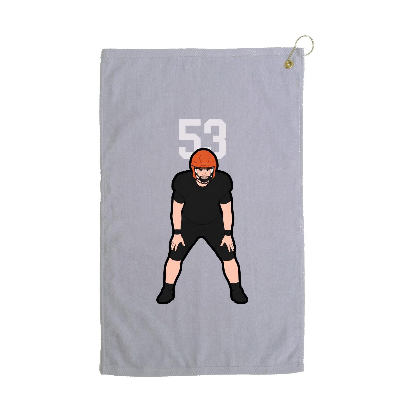 Golf Towel — Number Top in Grey