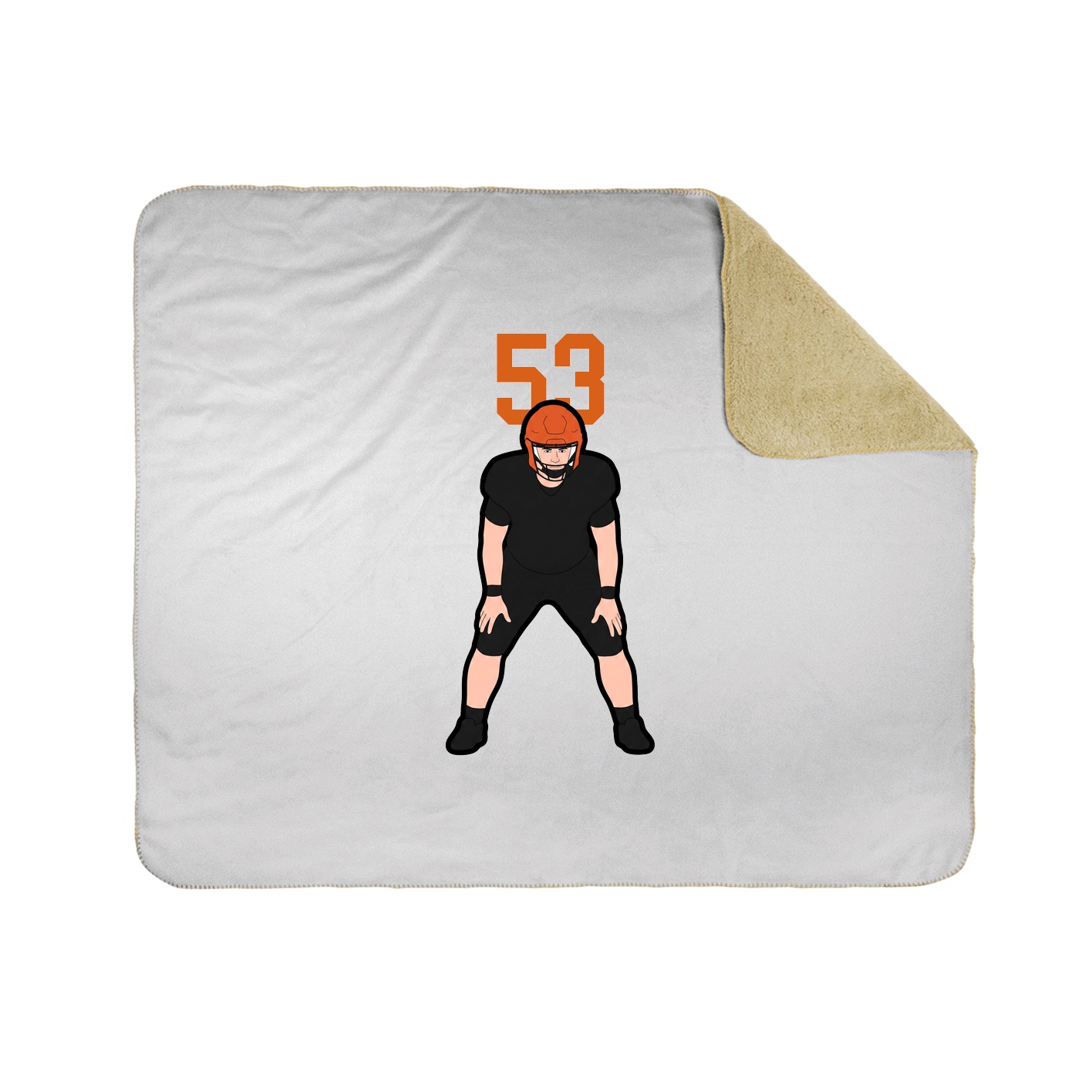 Throw Blanket — Number Top in White