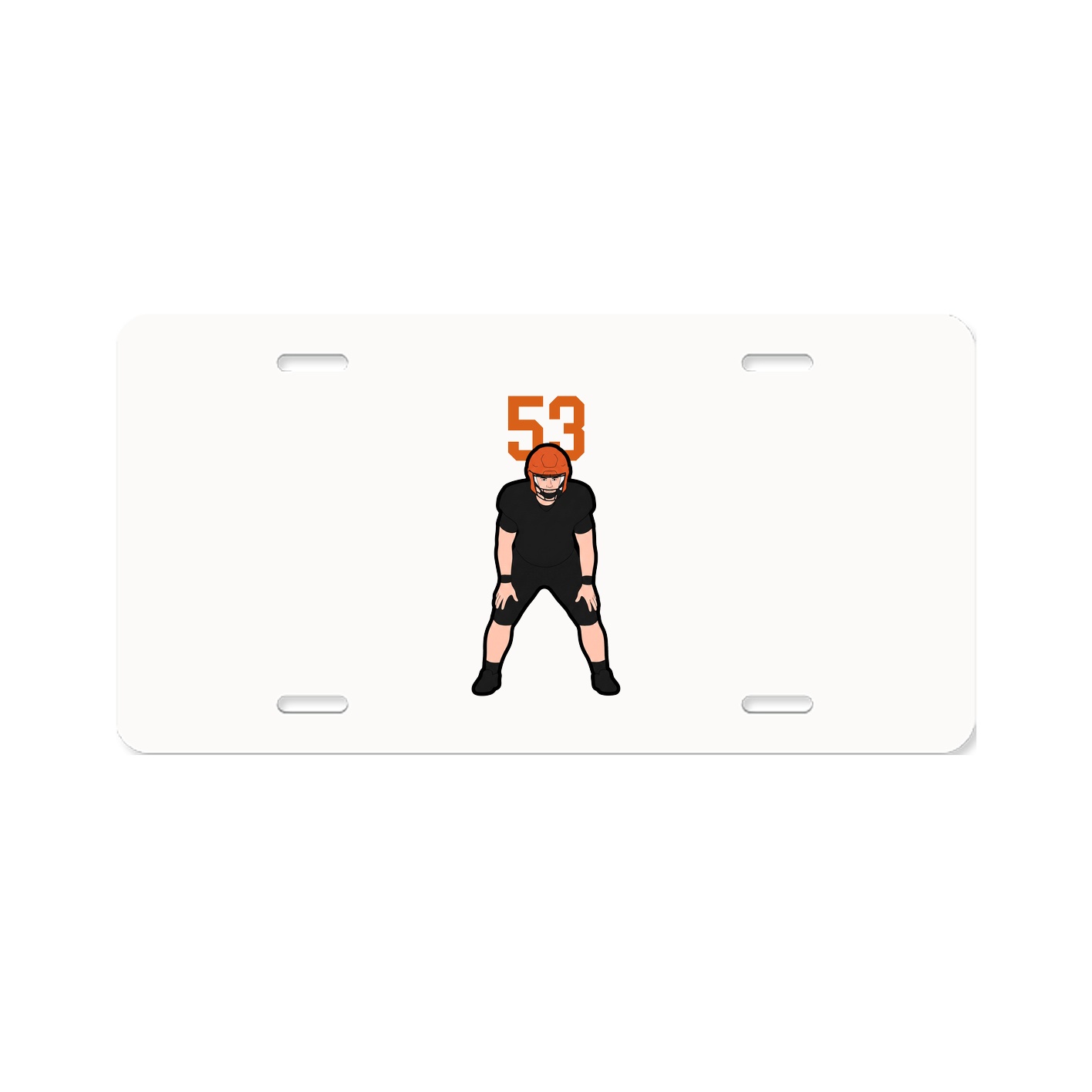 License Plate — Number Top in Classic