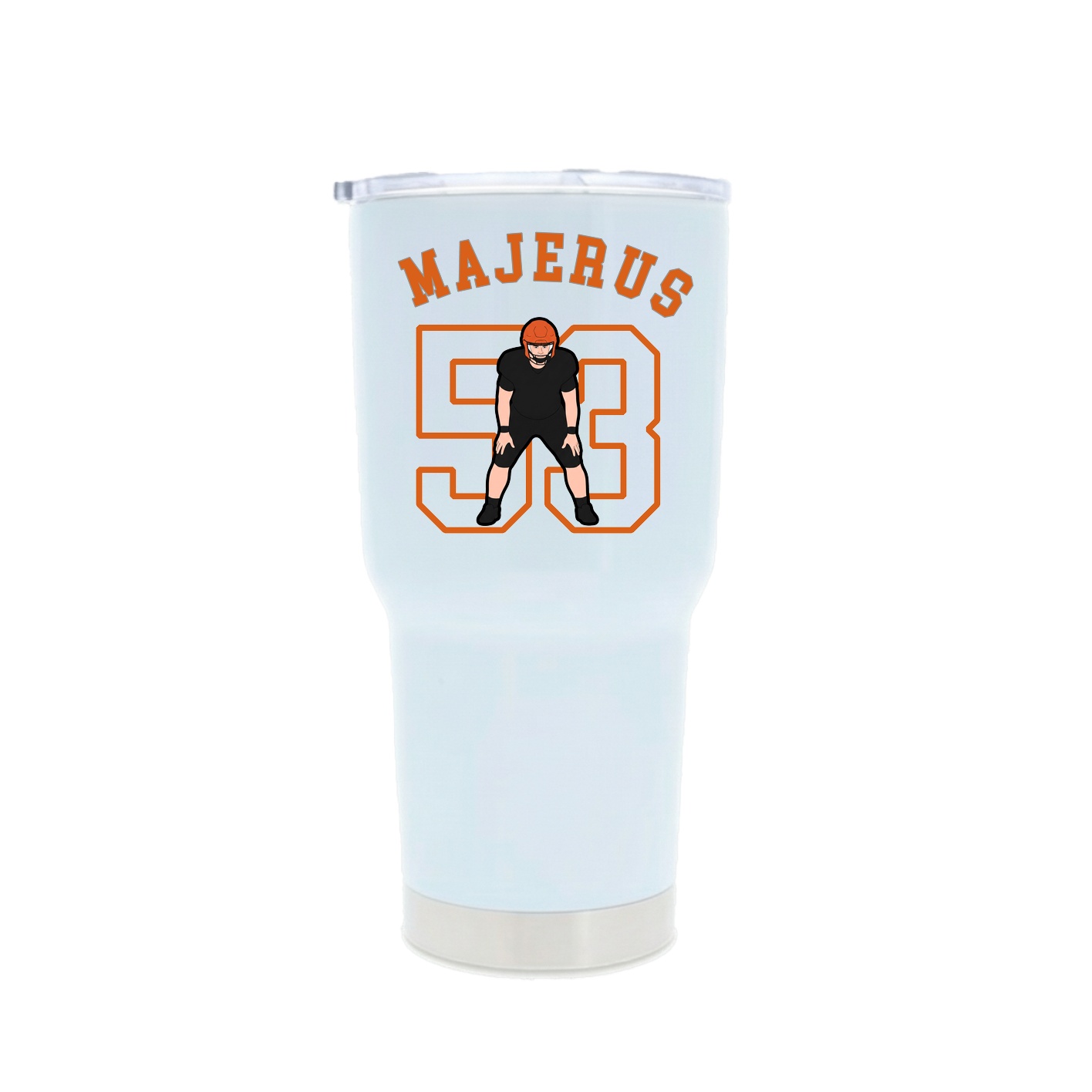 30oz Stainless Steel Tumbler — Shirsey Arch in White