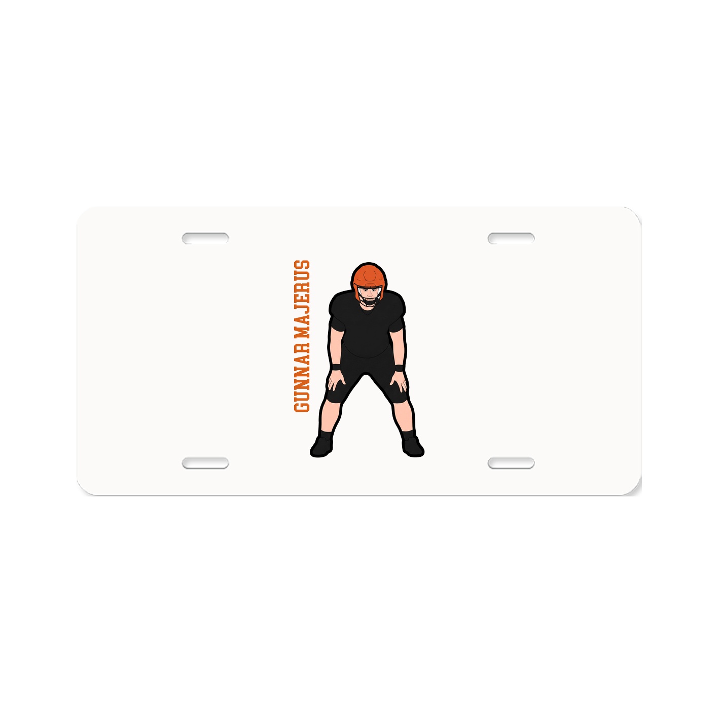 License Plate — Name Vertical in Classic