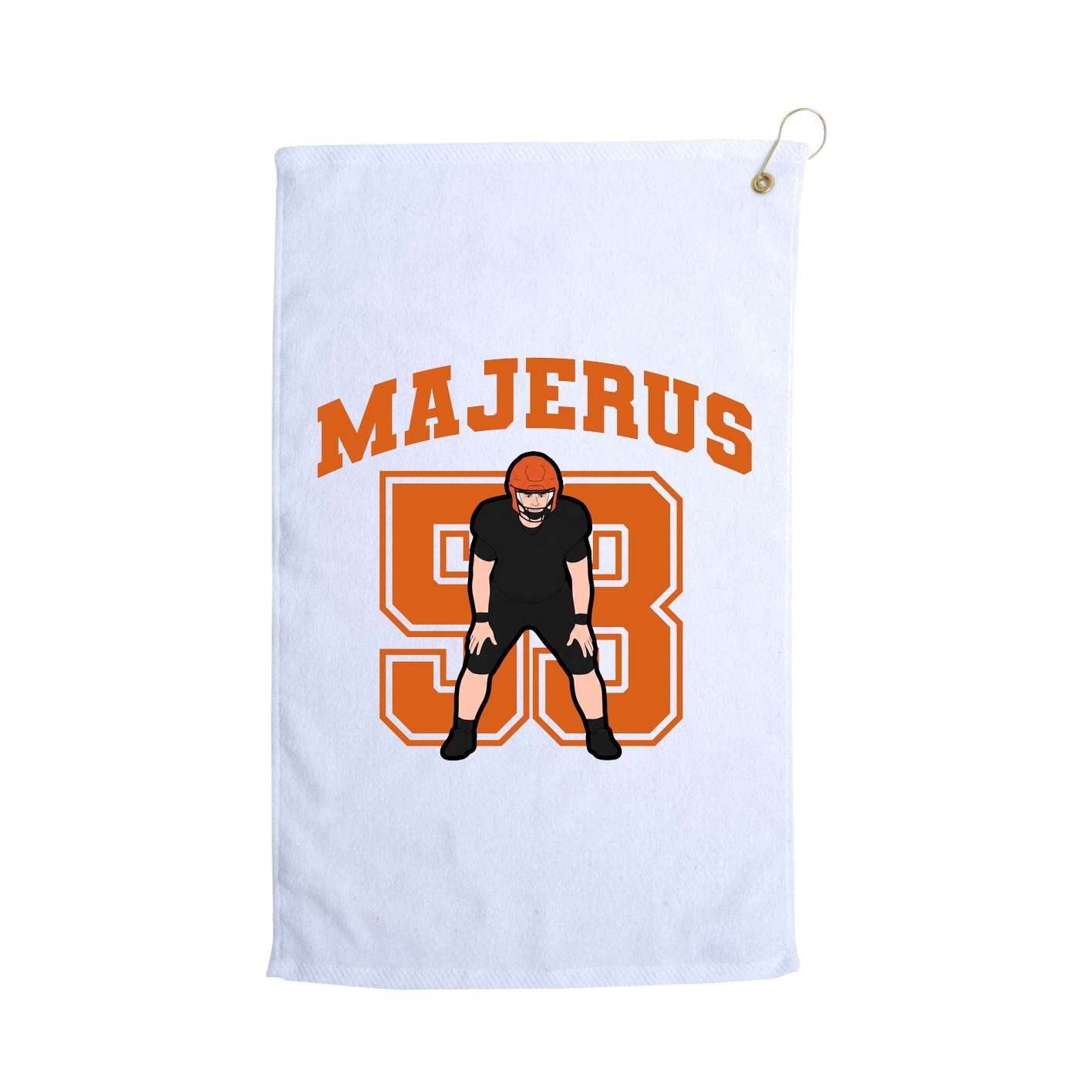 Golf Towel — Number in White