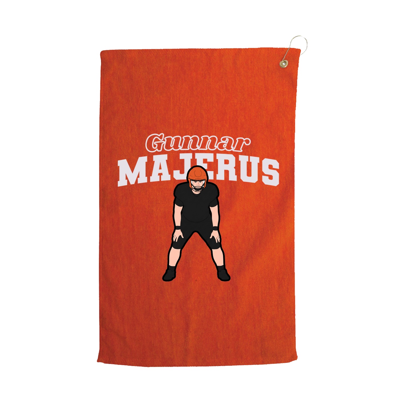 Golf Towel — Name Arch in Orange
