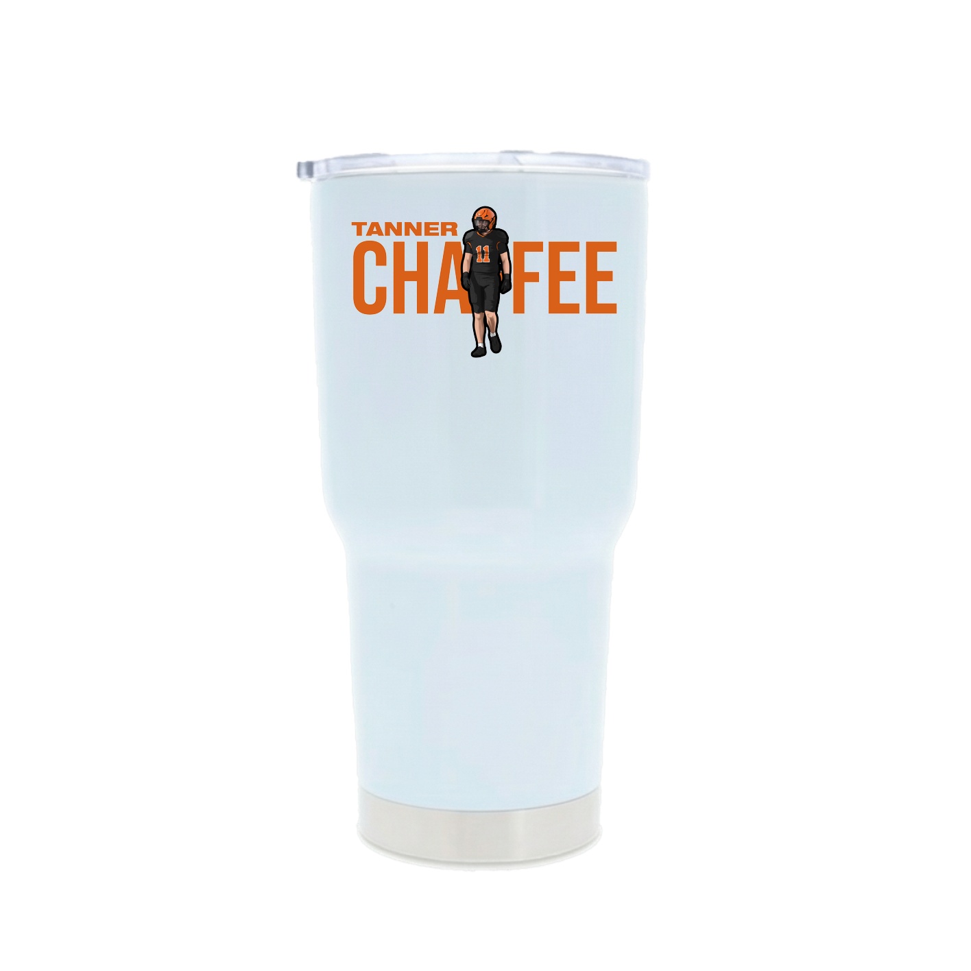 30oz Stainless Steel Tumbler — Player Name in White