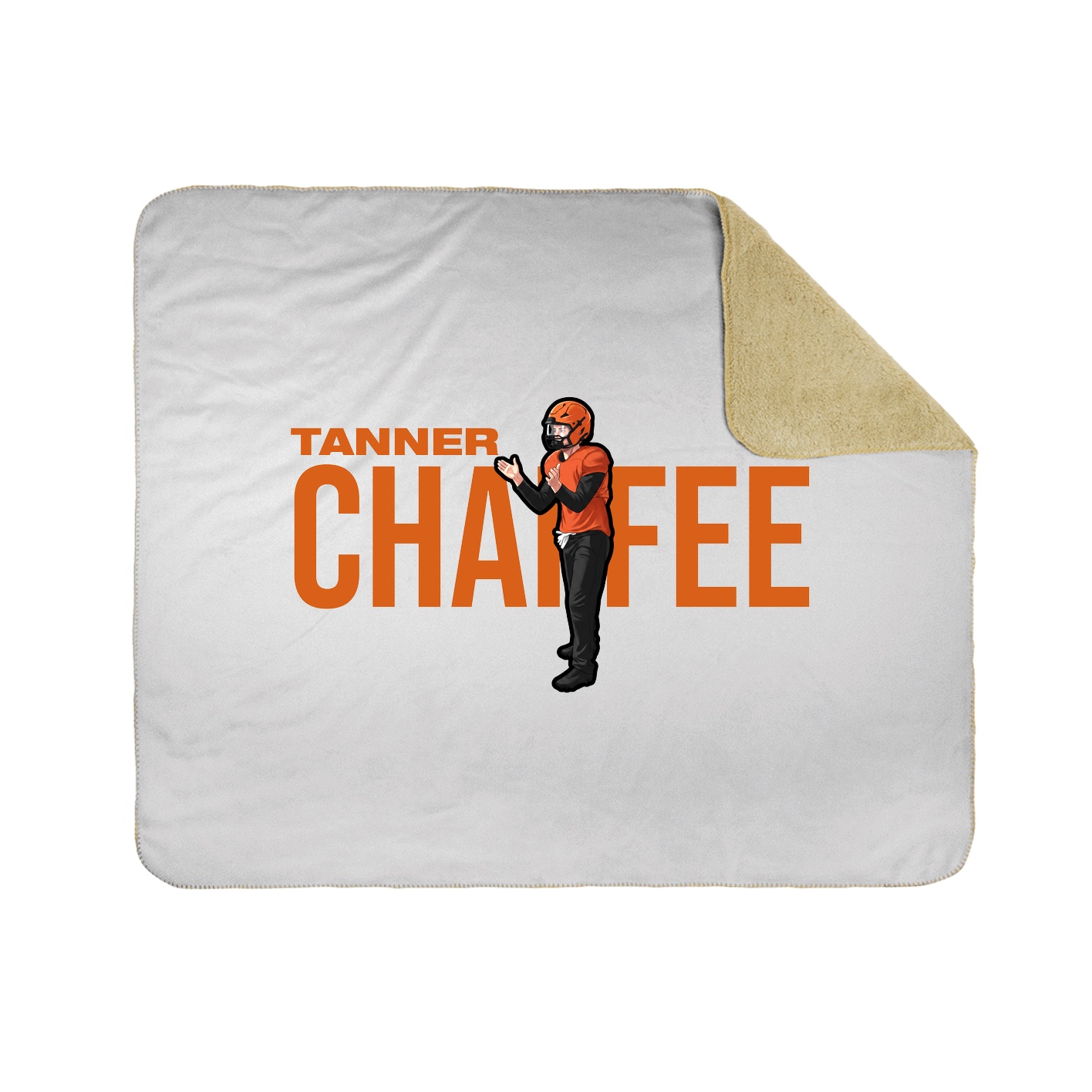 Throw Blanket — Player Name in White