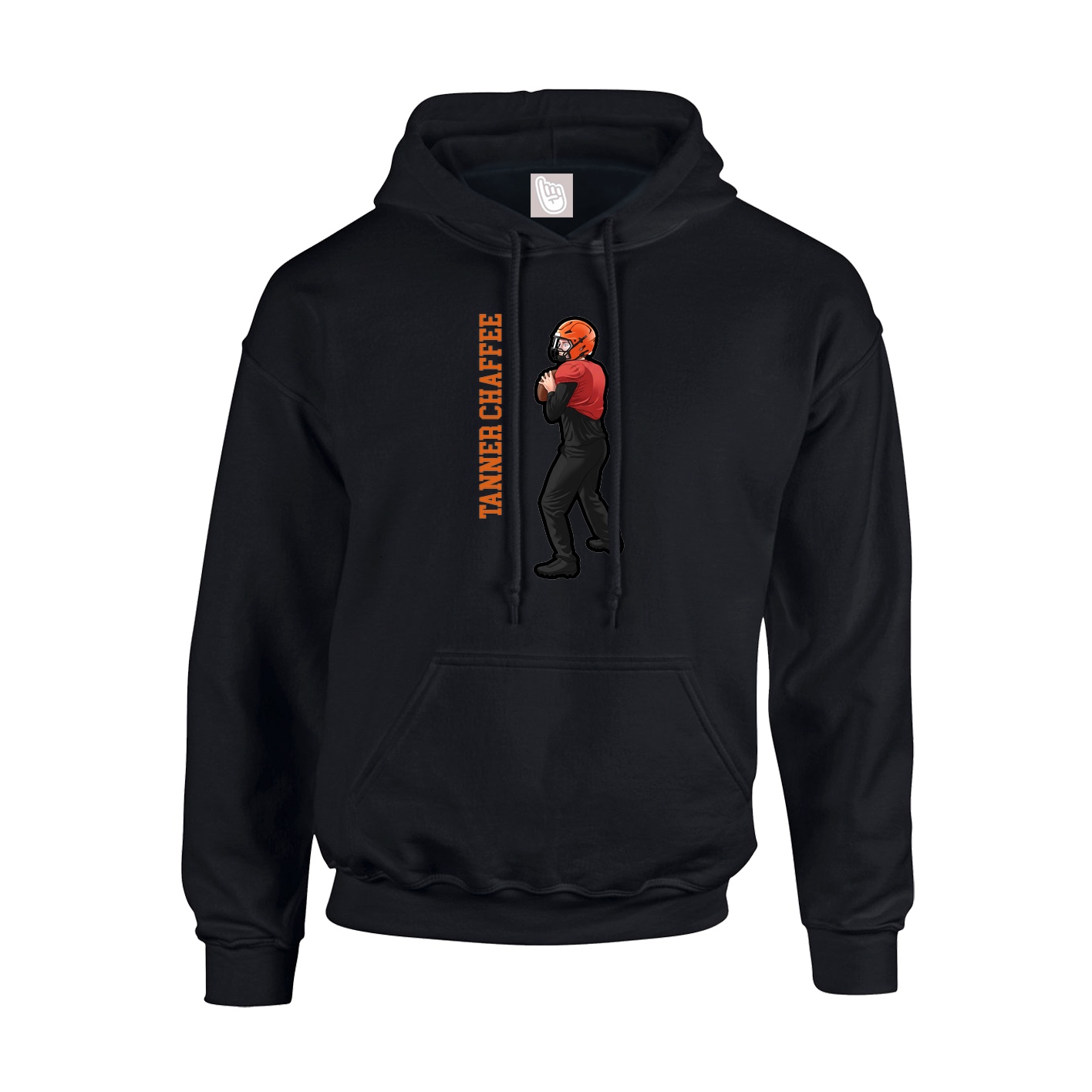 Hoodie — Name Vertical in Black