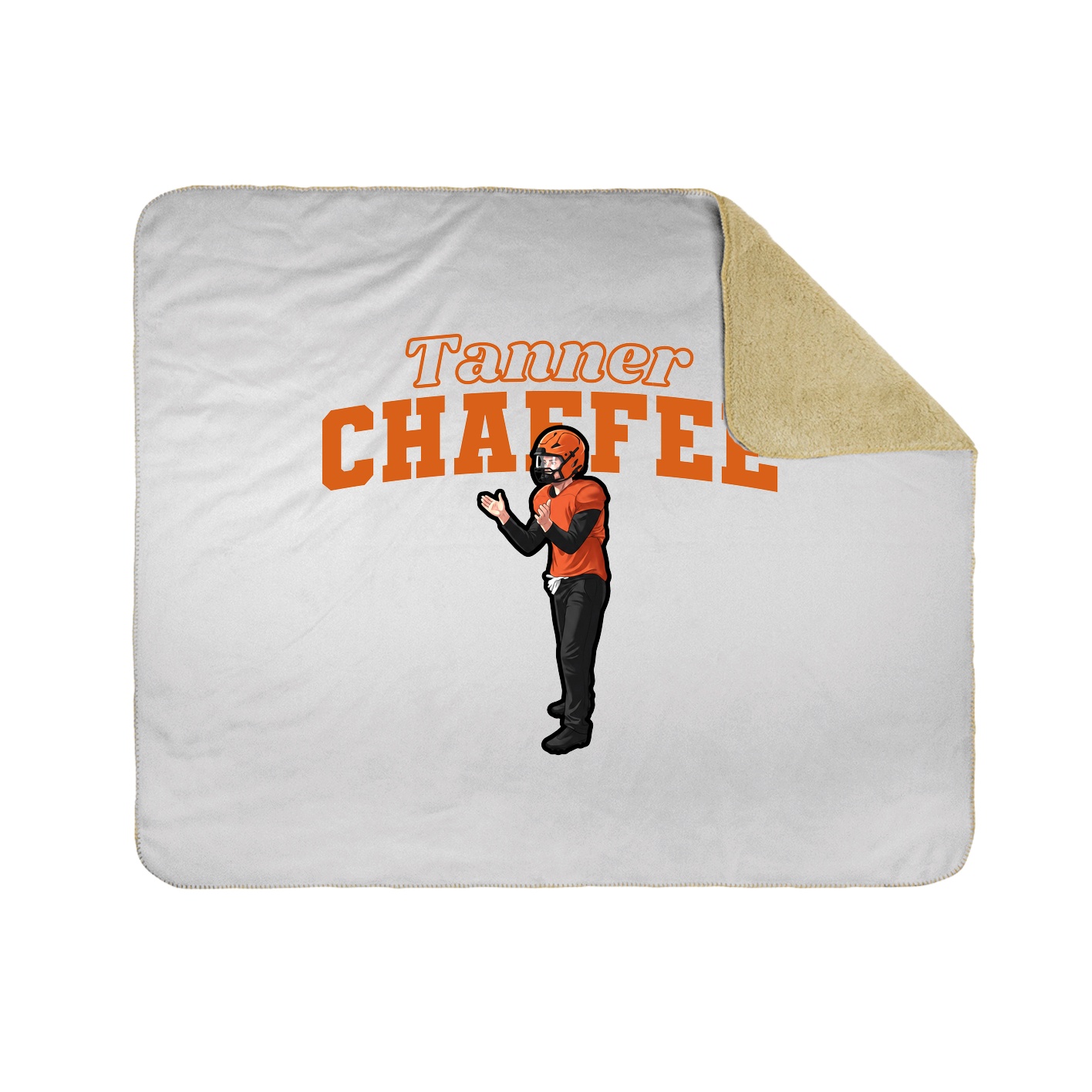 Throw Blanket — Name Arch in White