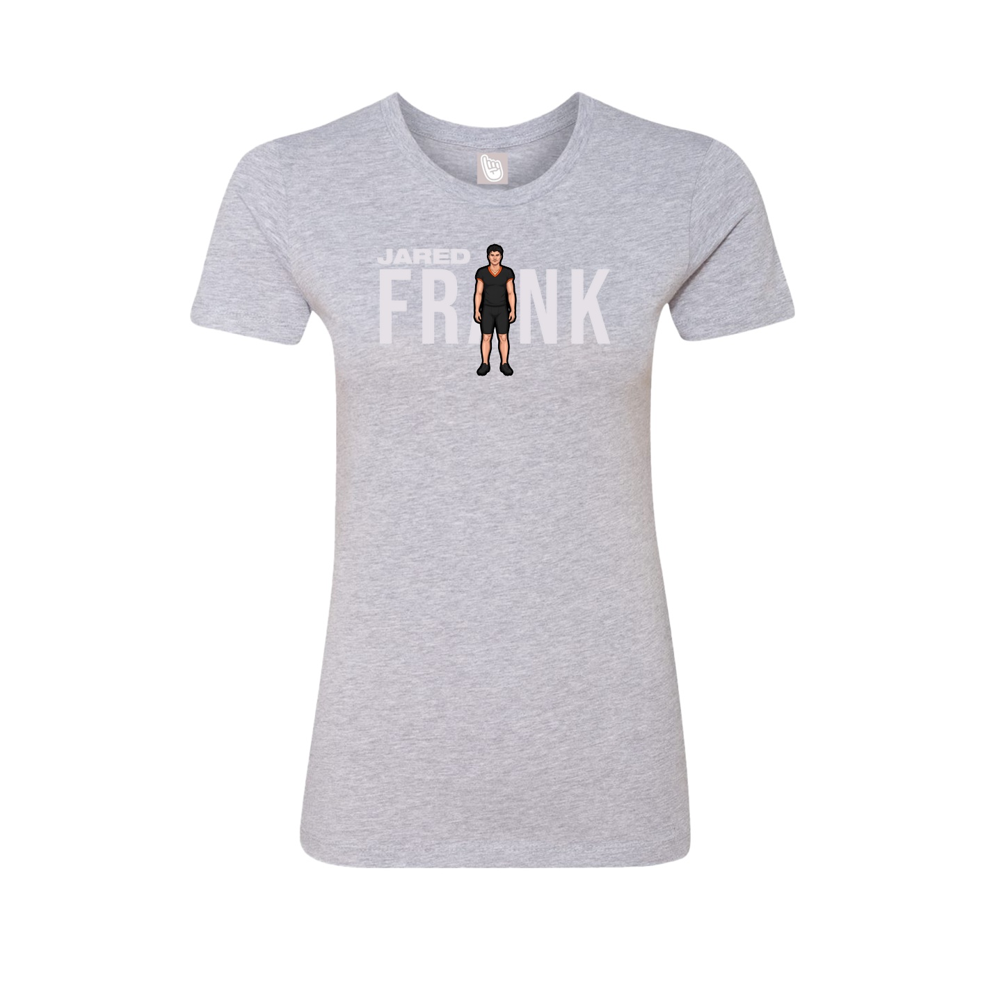 Fitted Women's Tee — Player Name in Grey