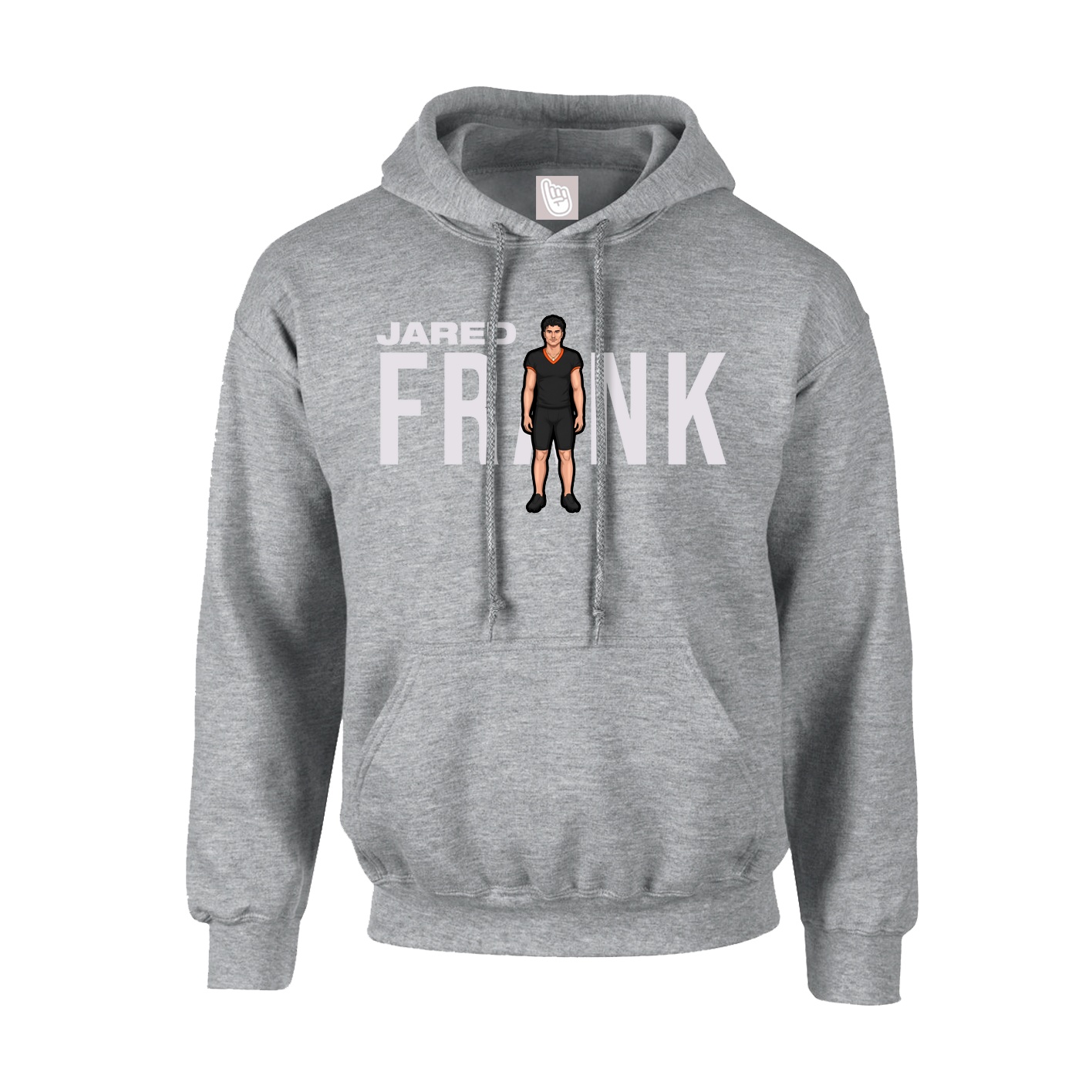 Hoodie — Player Name in Grey