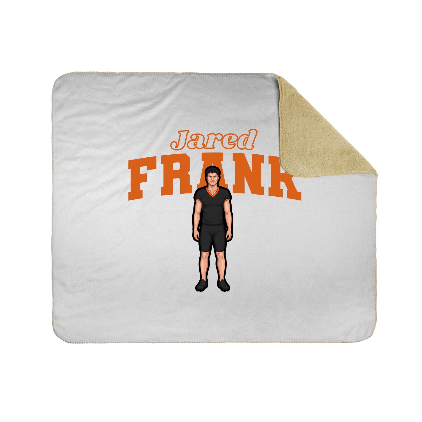 Throw Blanket — Name Arch in White