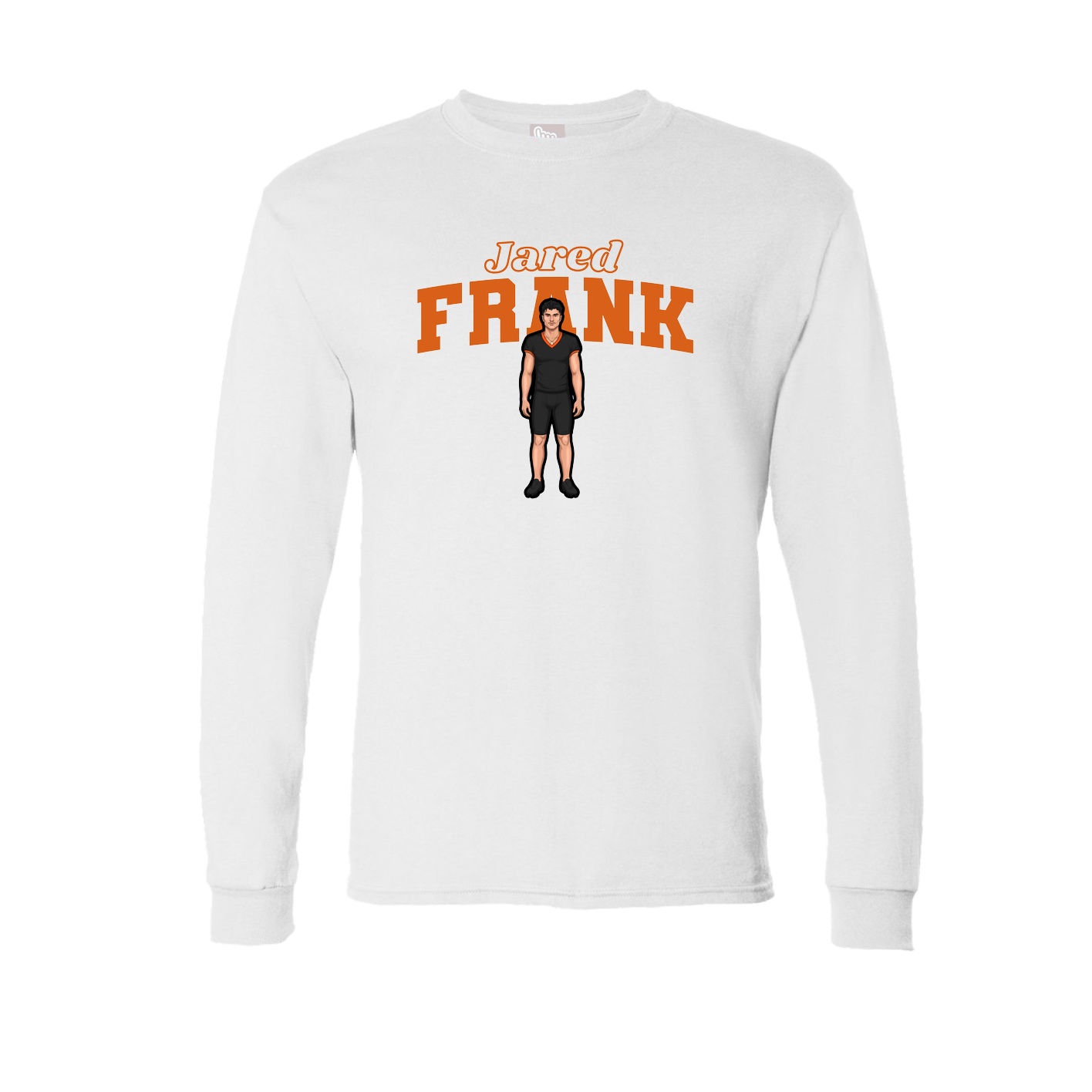 Long Sleeve Tee — Name Arch in White