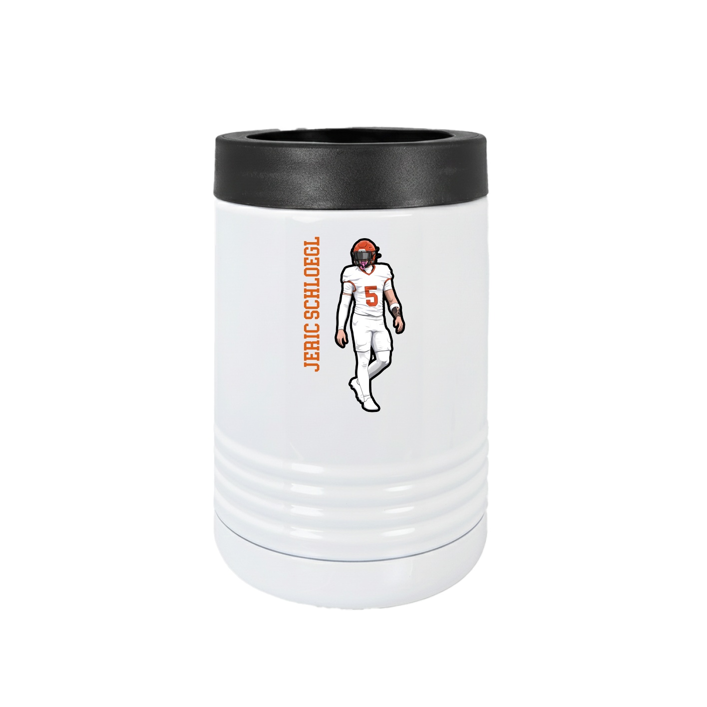 Beverage Holder — Name Vertical in White