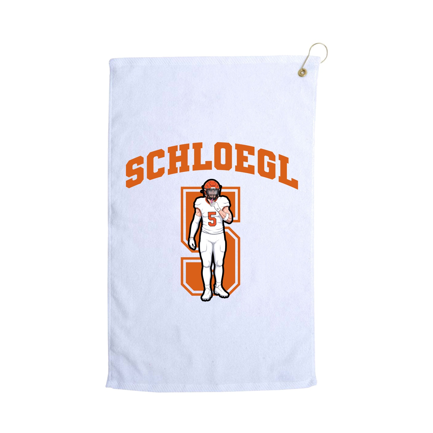 Golf Towel — Number in White