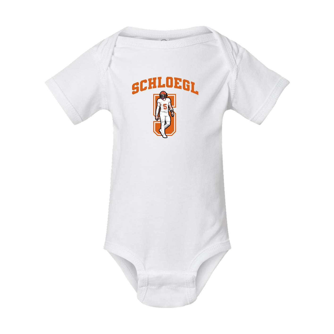 Baby Onesie — Number in White