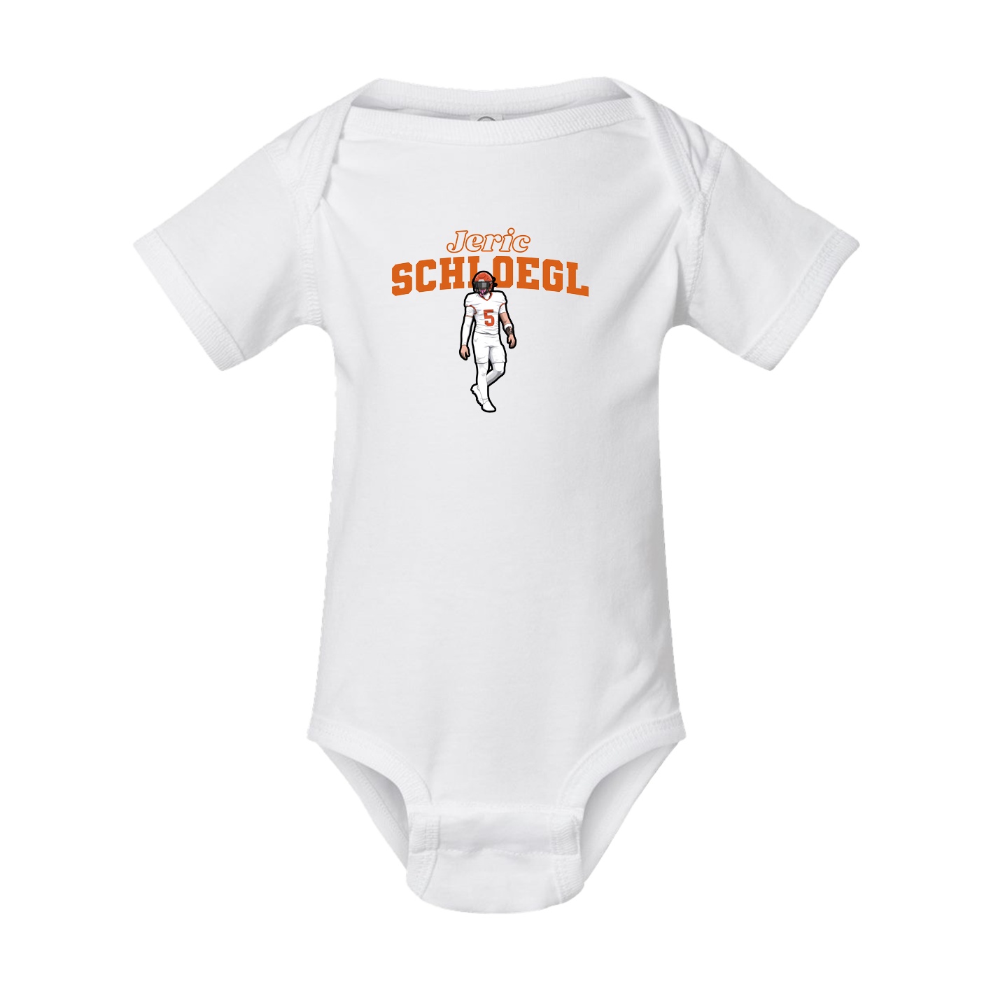 Baby Onesie — Name Arch in White