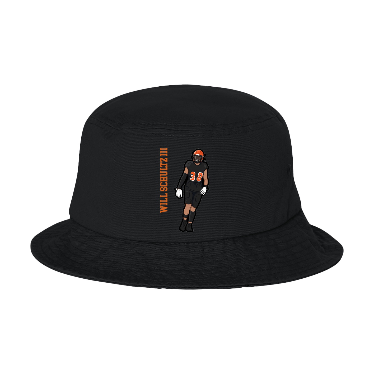 Bucket Cap — Name Vertical in Black