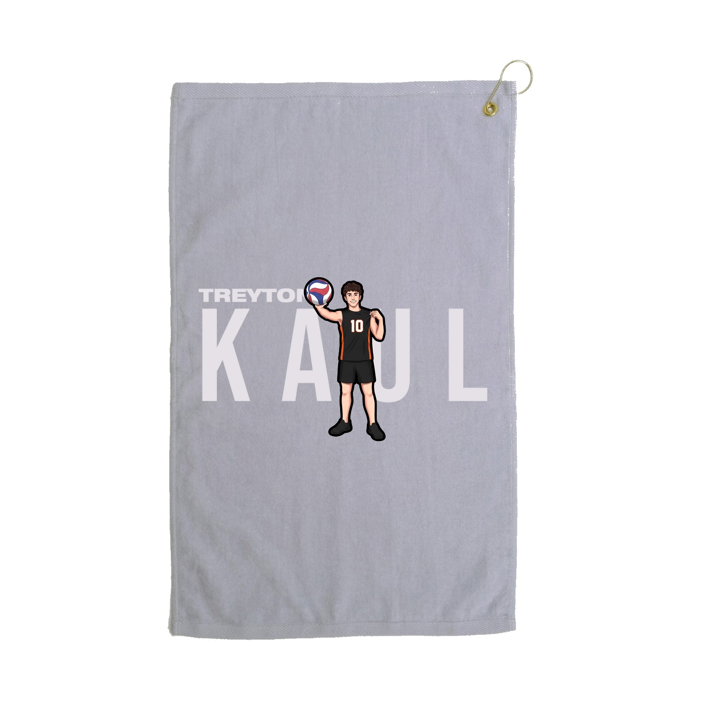Golf Towel — Player Name in Grey