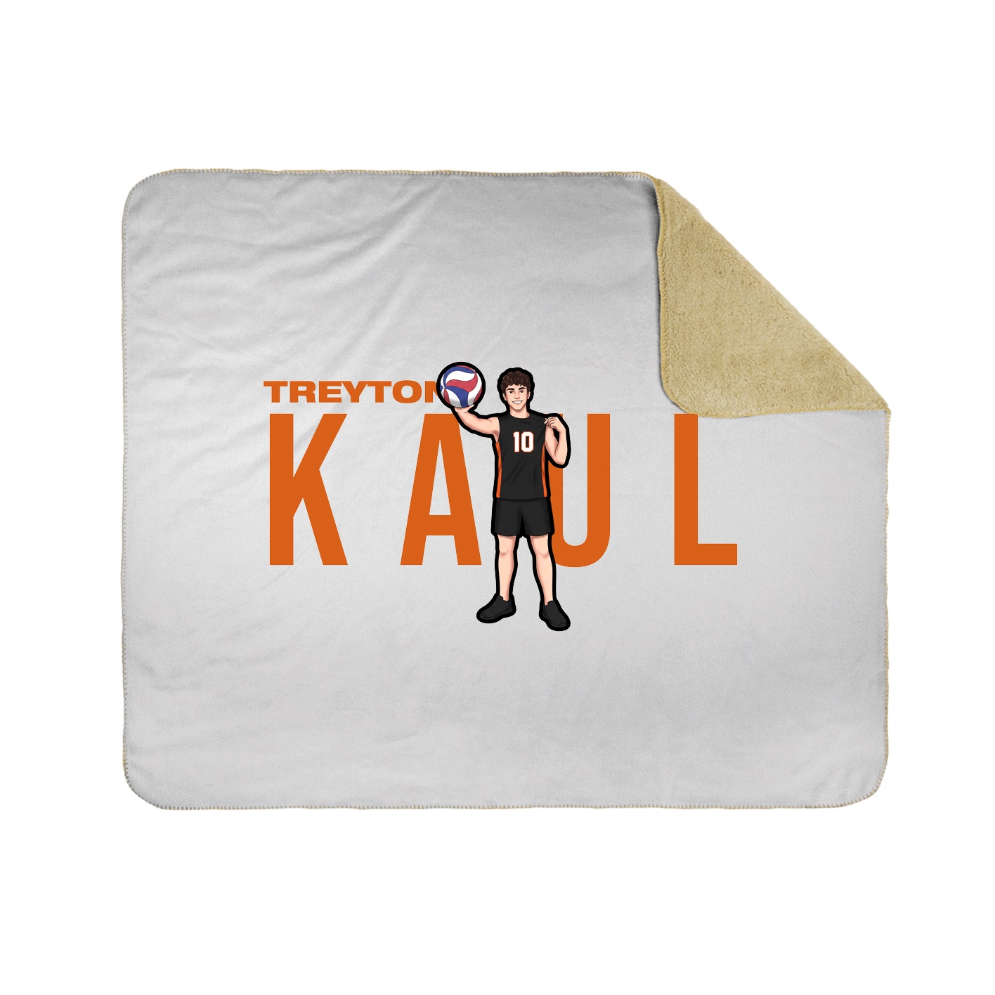 Throw Blanket — Player Name in White