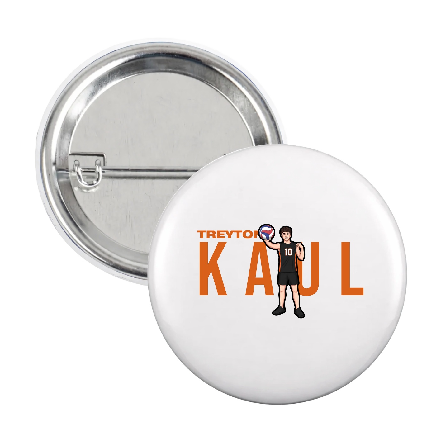 Game Day Button — Player Name in White