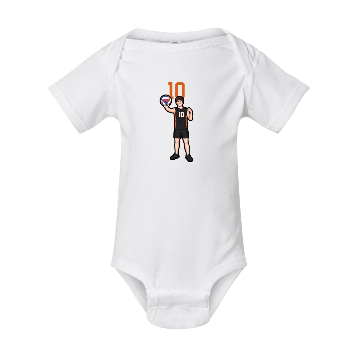 Baby Onesie — Number Top in White