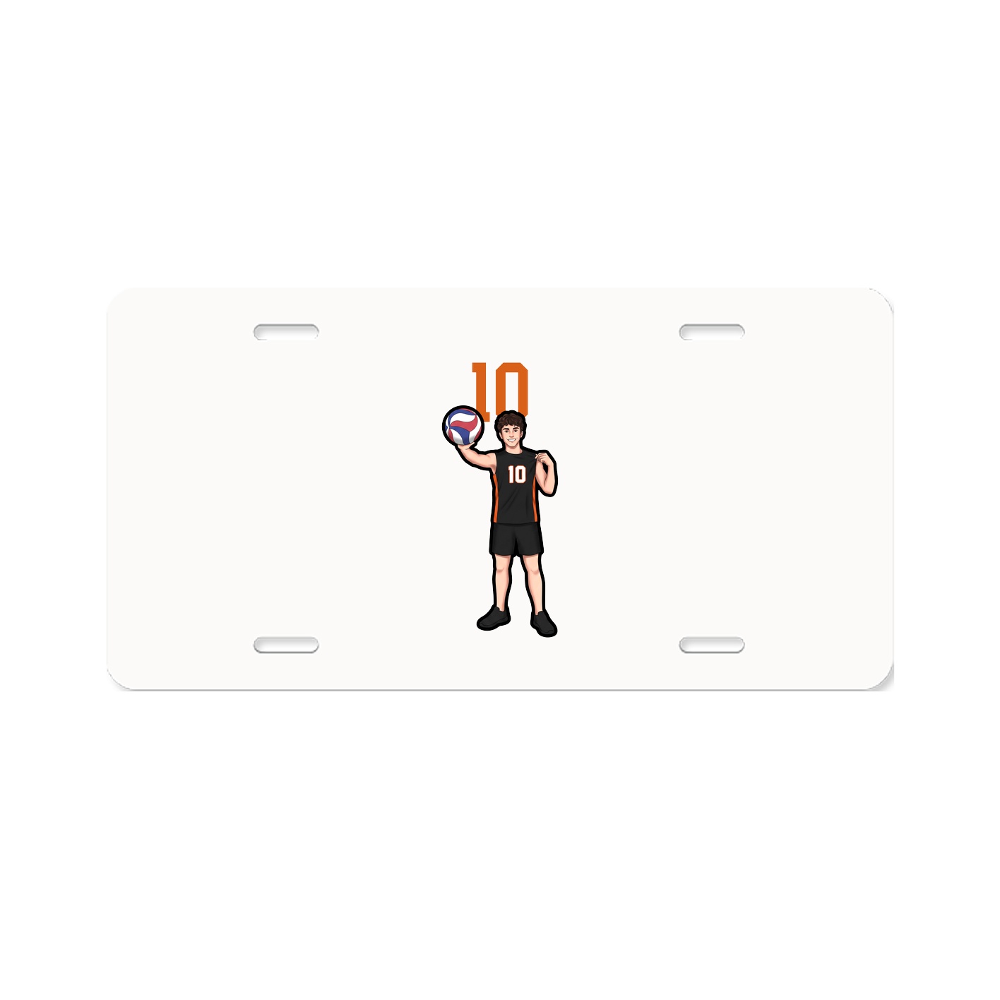 License Plate — Number Top in Classic