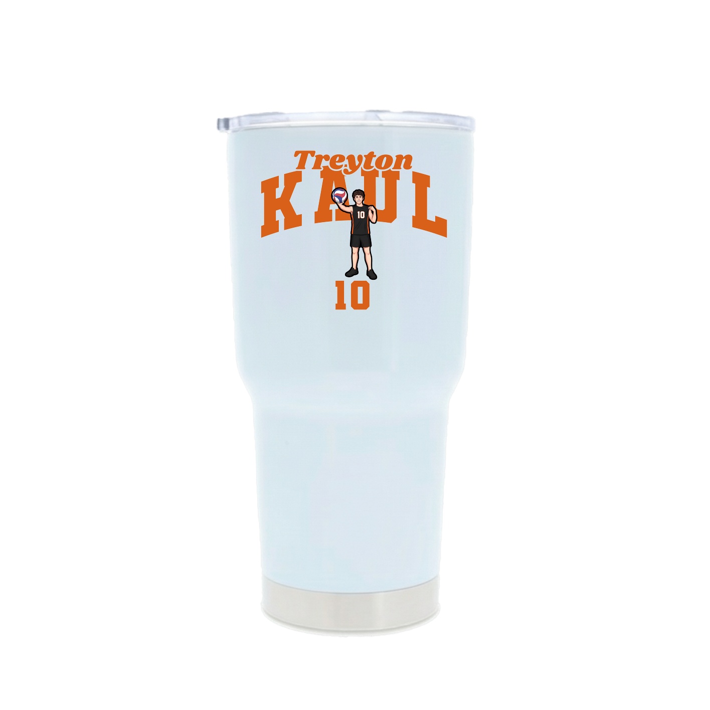 30oz Stainless Steel Tumbler — Signature Arch in White