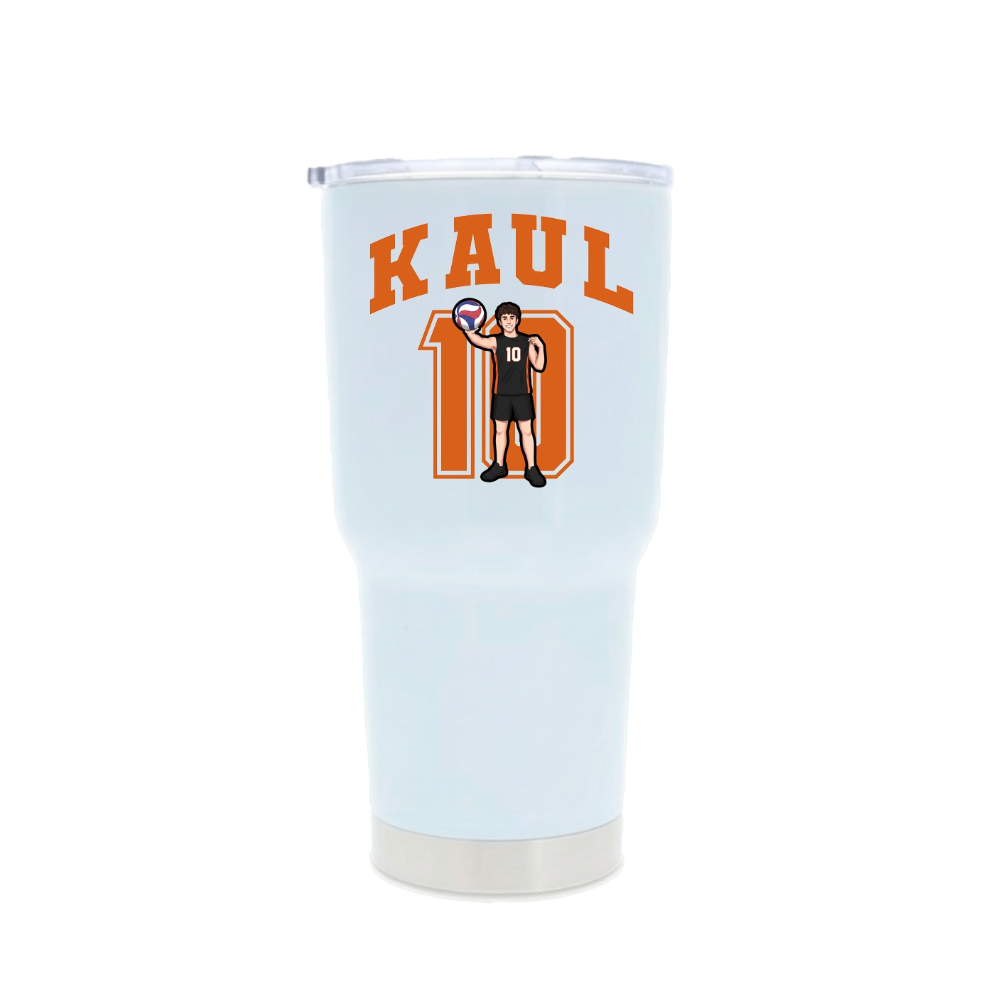 30oz Stainless Steel Tumbler — Number in White