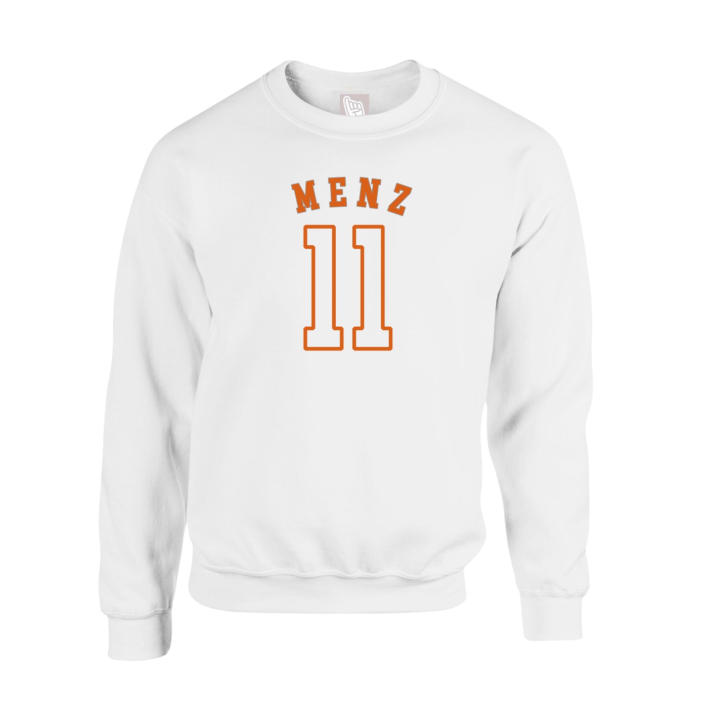 Fleece Crew — Shirsey Arch in White
