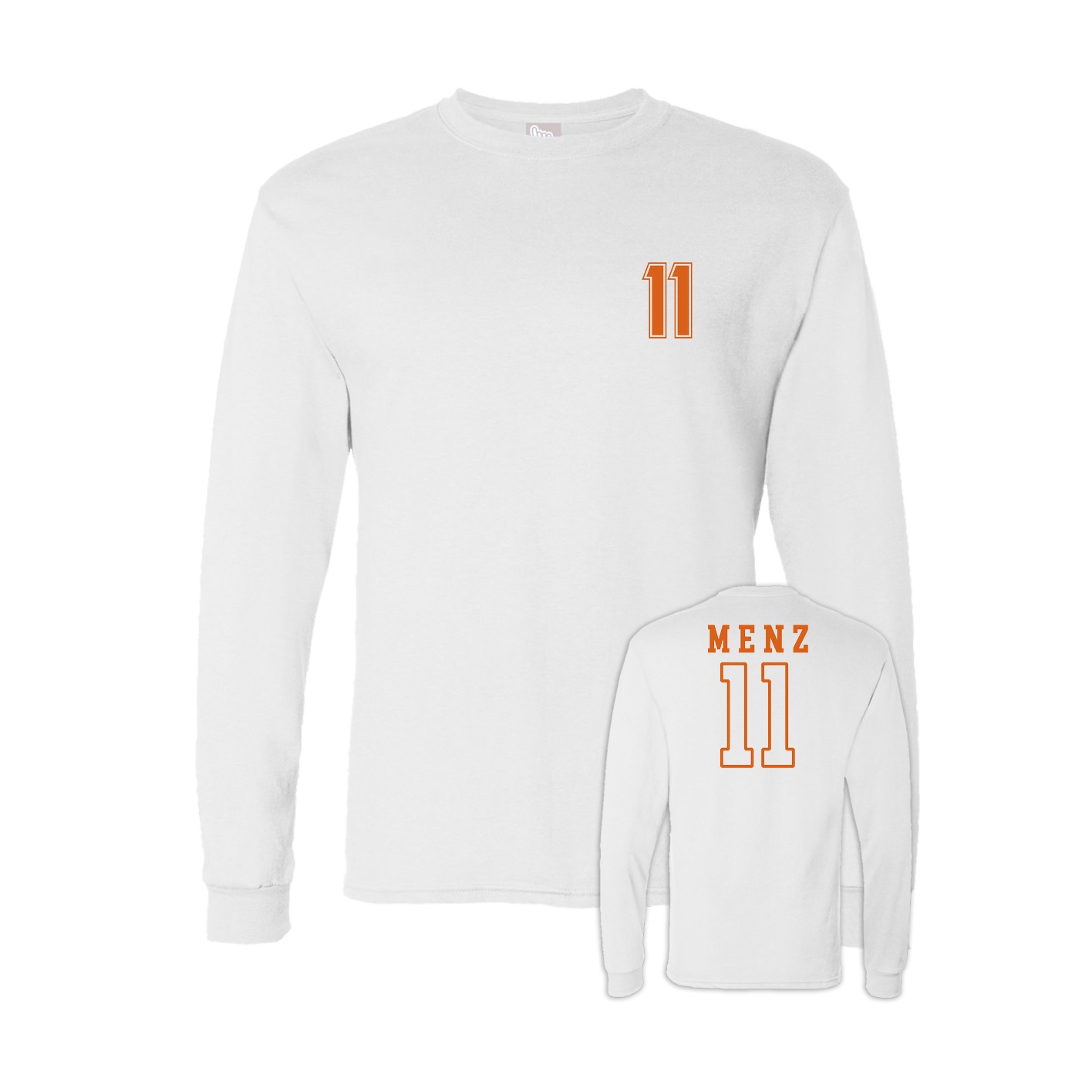 Long Sleeve Tee — Chest Back in White