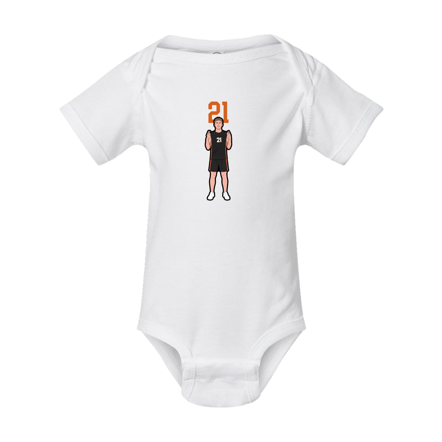Baby Onesie — Number Top in White