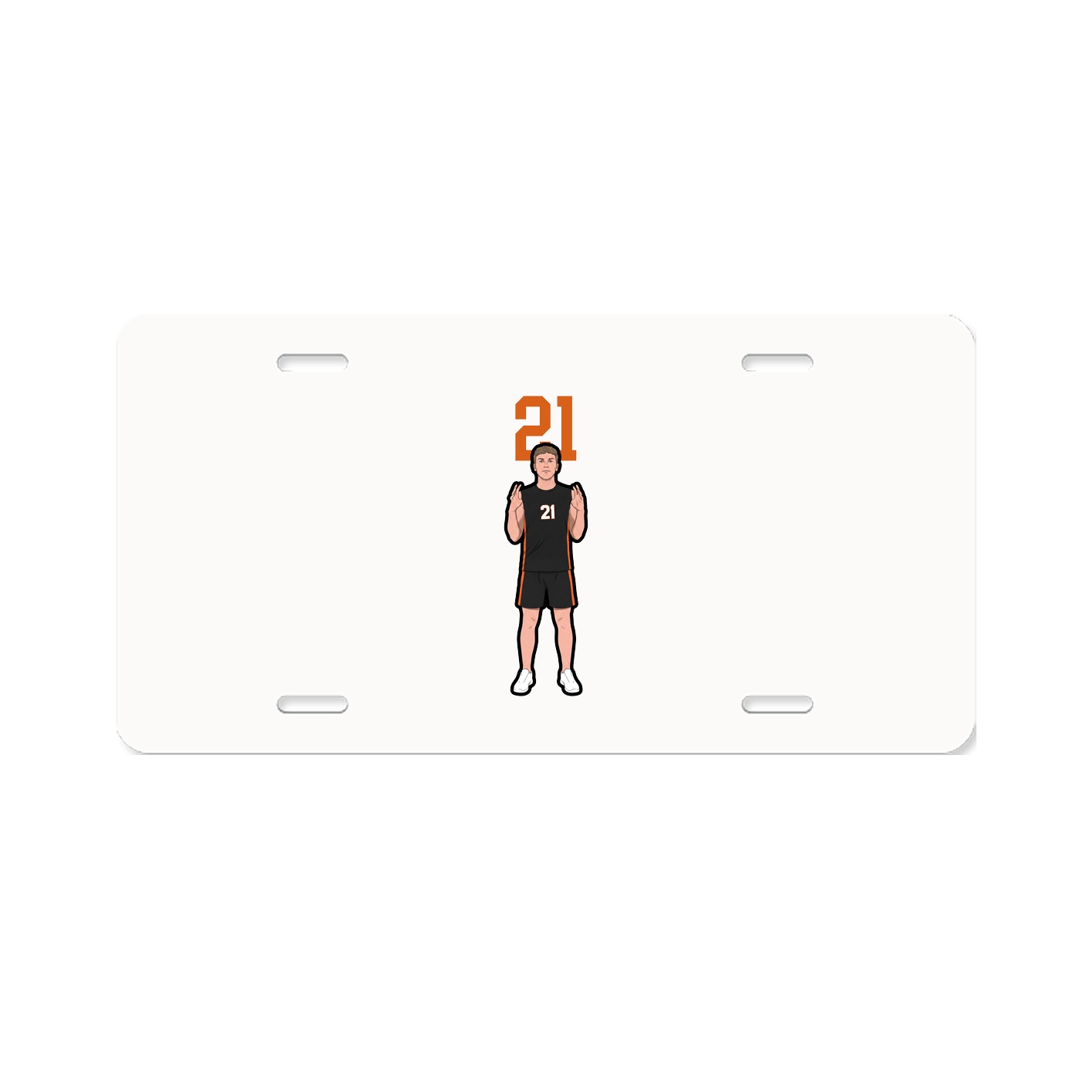 License Plate — Number Top in Classic