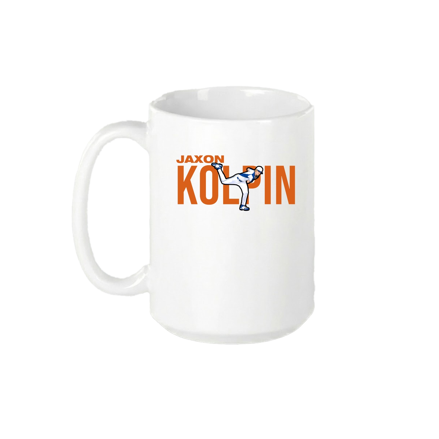 15oz Coffee Mug — Player Name in White