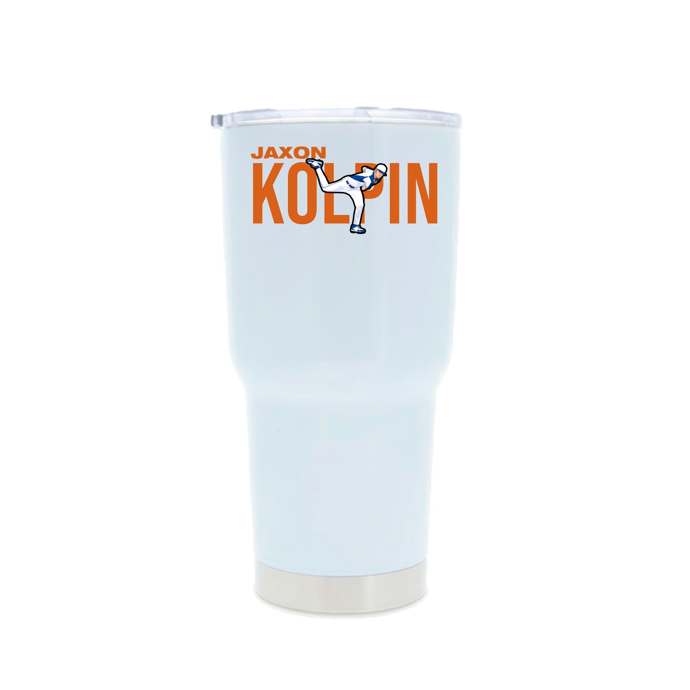 30oz Stainless Steel Tumbler — Player Name in White