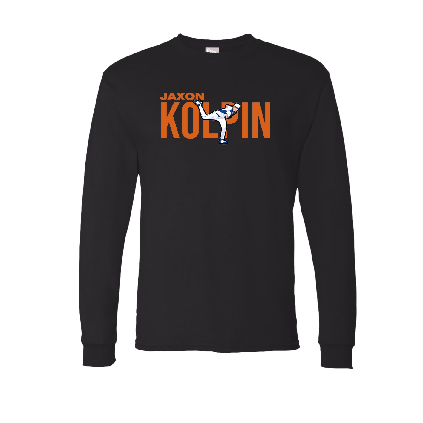 Long Sleeve Tee — Player Name in Black