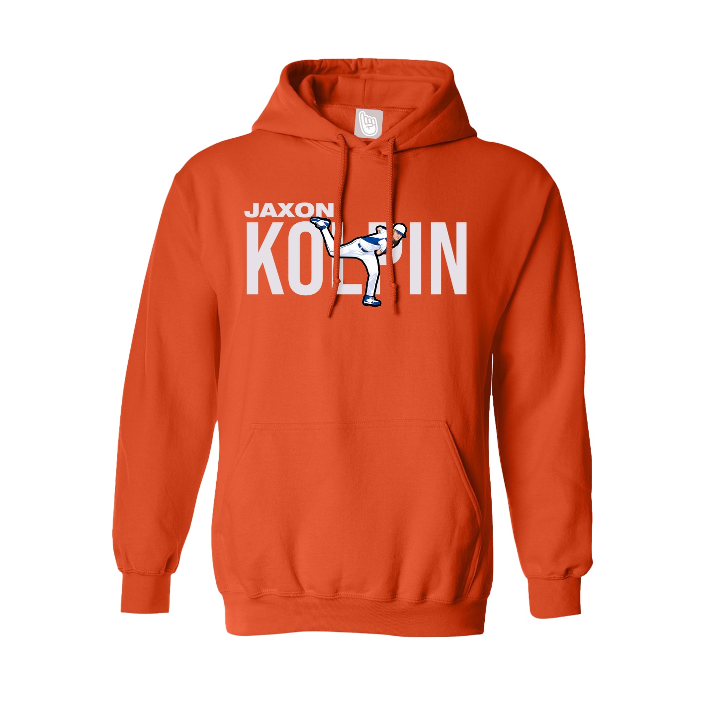 Youth Hoodie — Player Name in Orange