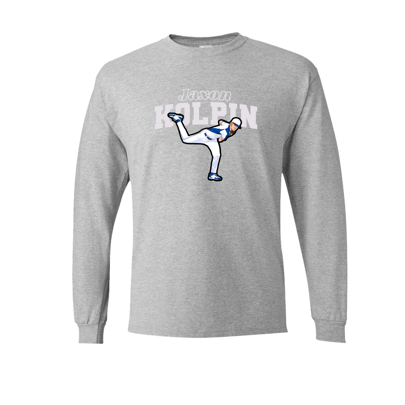 Long Sleeve Tee — Name Arch in Grey