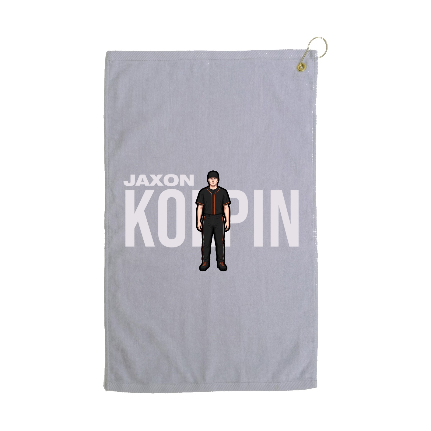 Golf Towel — Player Name in Grey