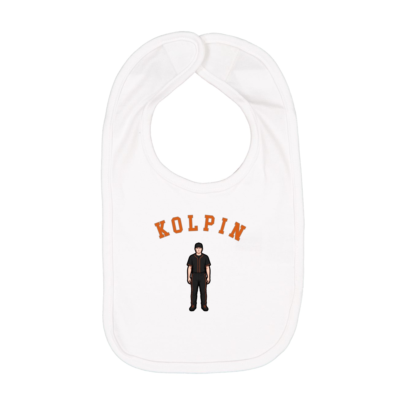 Infant Bib — Shirsey Arch in White