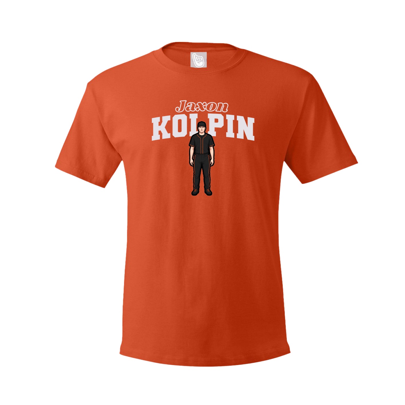 Youth Tee — Name Arch in Orange