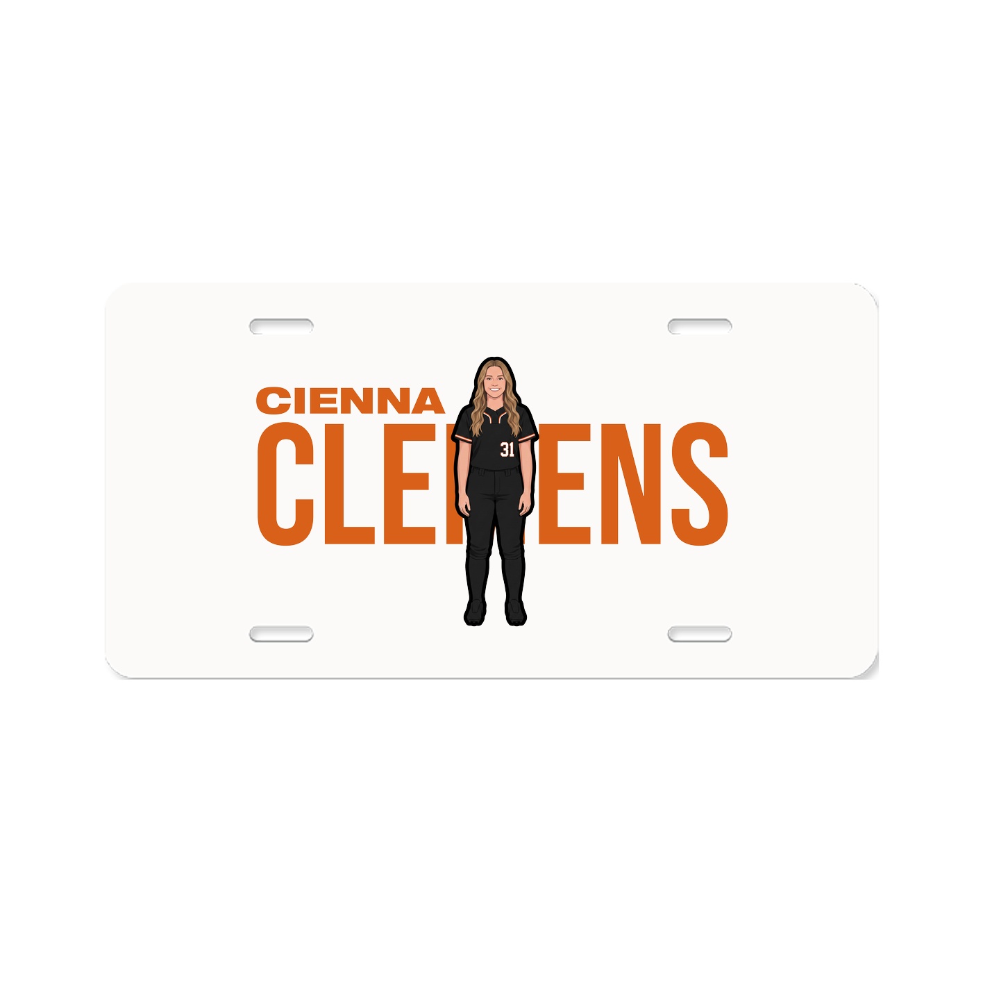 License Plate — Player Name in Classic