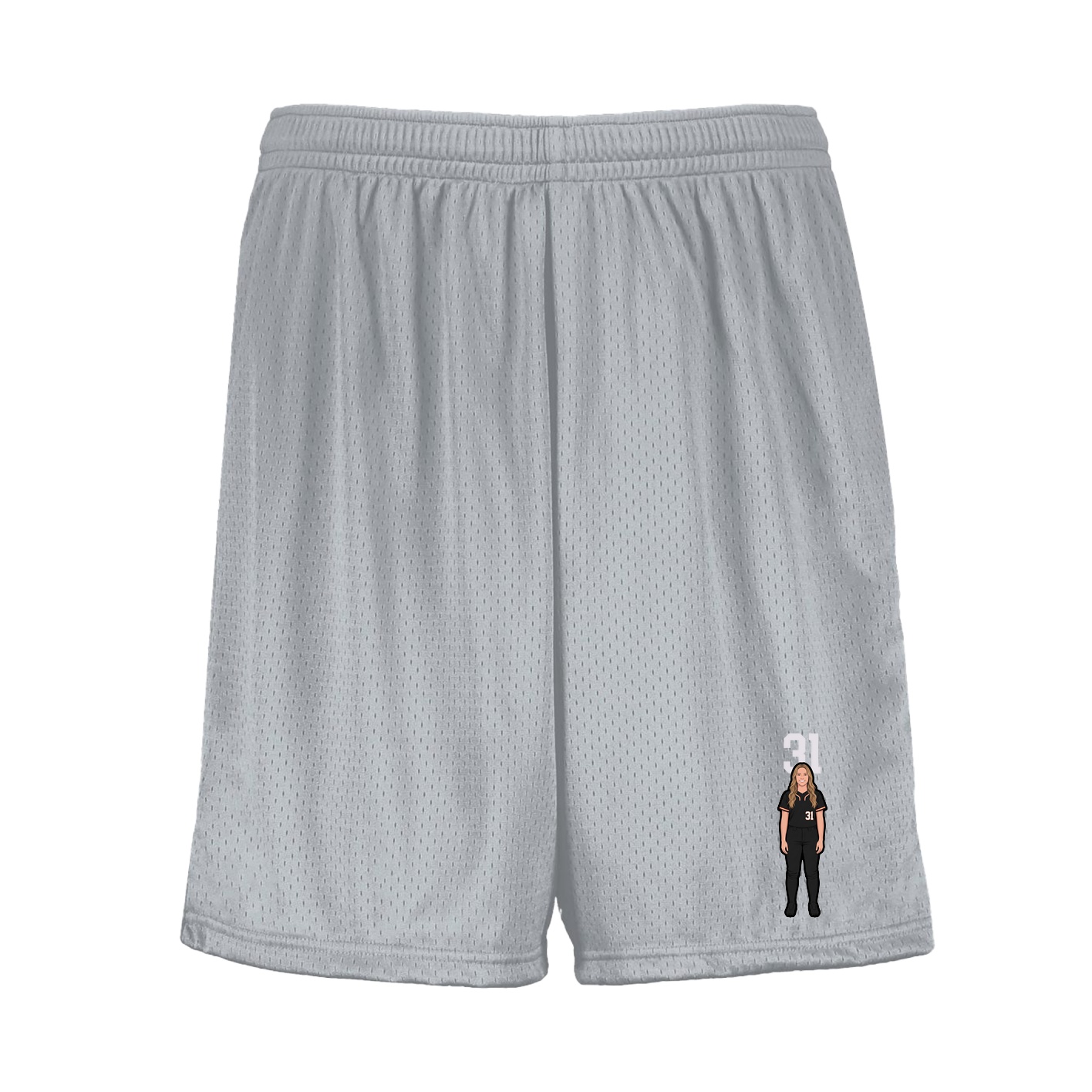 Shorts — Number Top in Silver