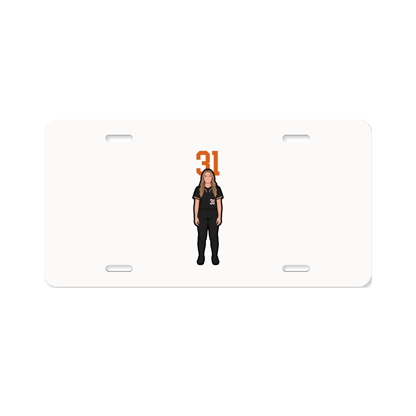 License Plate — Number Top in Classic