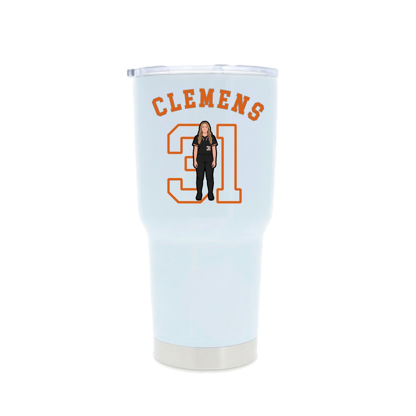 30oz Stainless Steel Tumbler — Shirsey Arch in White