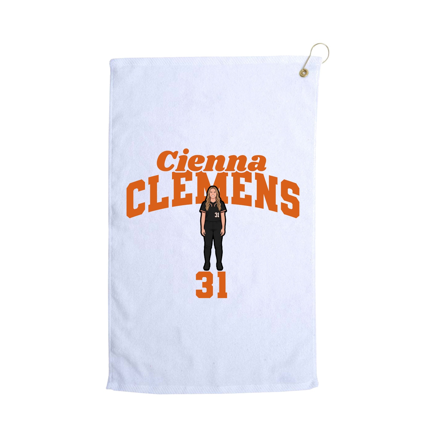 Golf Towel — Signature Arch in White